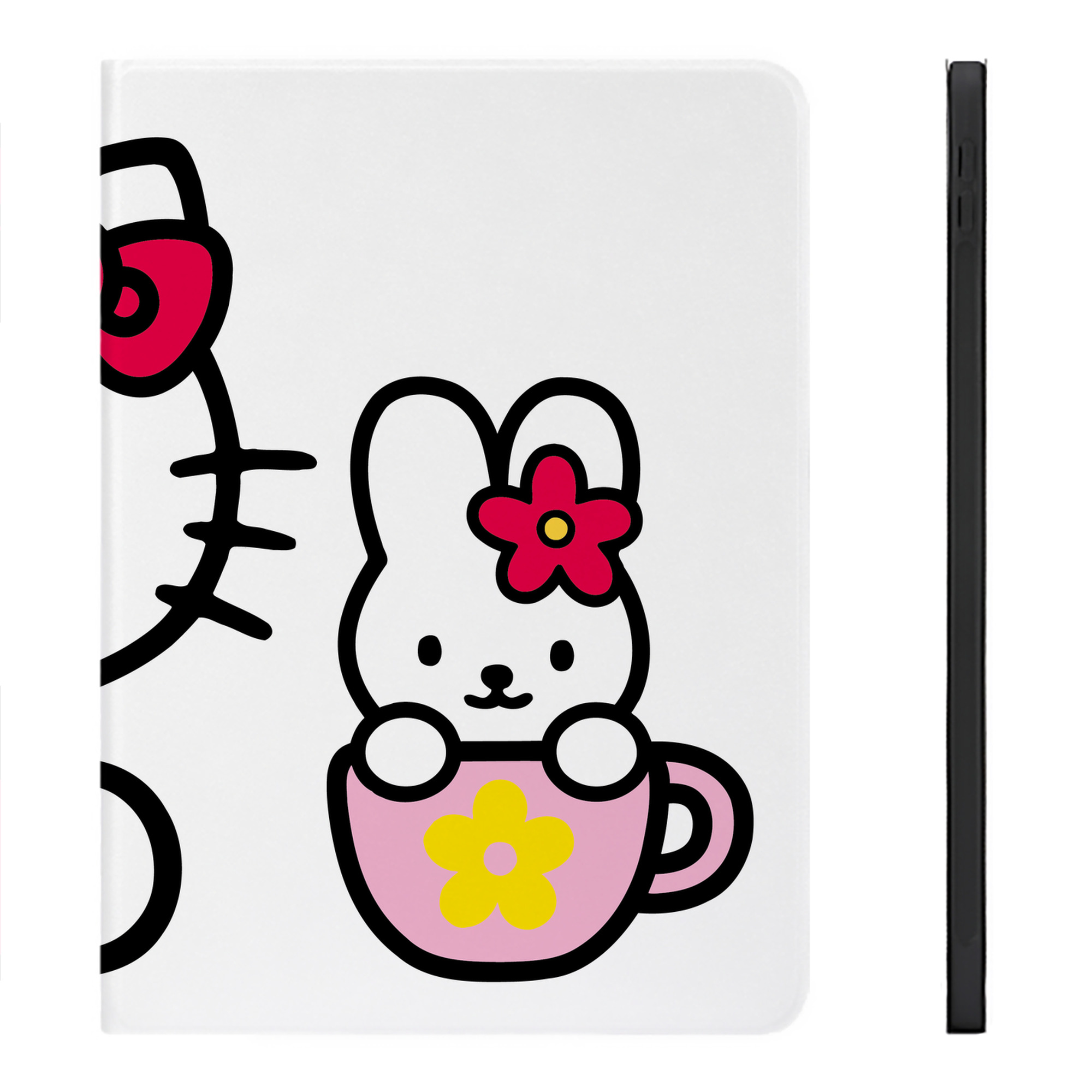 （画像用） Hello Kitty ハローキティ IPadケース ペンホルダー付き ブックスタイルデザイン